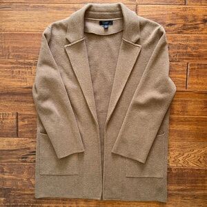 J.crew Brown Open Front Blazer Cardigan Sweater, size small